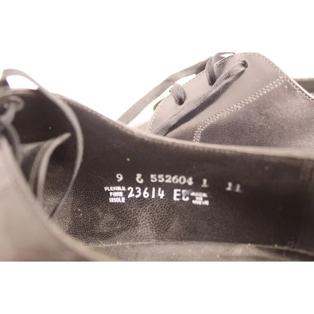 Florsheim Dress Shoes Men's 9D Black Leather Classic‎ Lace Up Modern Y2K #23614